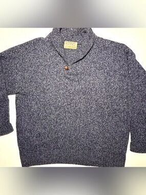 London Fog Men's Sweater in Heathered Blue